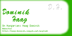 dominik haag business card